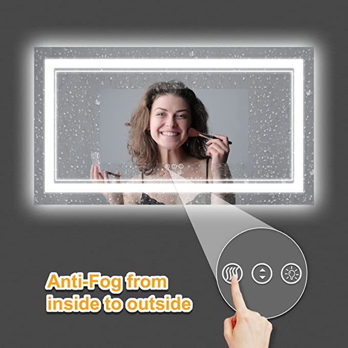 ODBO LED Bathroom Mirror, Backlit and Front Light Anti-Fog Dimmable Me –  ODBO USA Inc